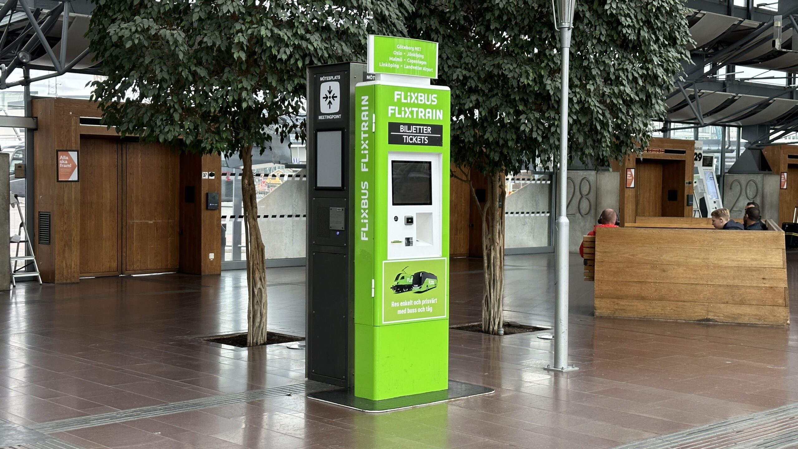 Ticketautomat von Flixbus und Flixtrain in Göteborg